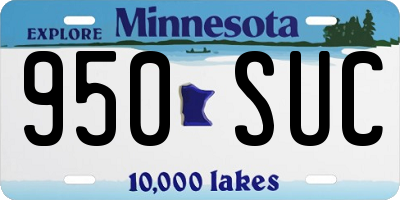 MN license plate 950SUC