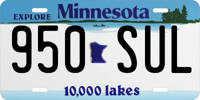 MN license plate 950SUL