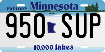 MN license plate 950SUP