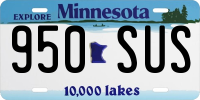 MN license plate 950SUS