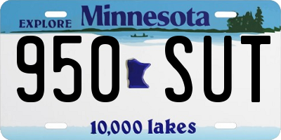 MN license plate 950SUT