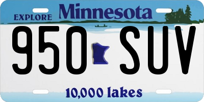 MN license plate 950SUV