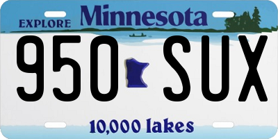 MN license plate 950SUX
