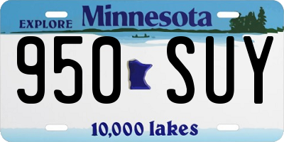 MN license plate 950SUY