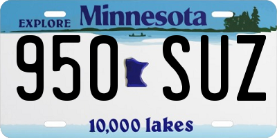 MN license plate 950SUZ