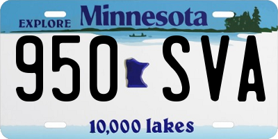 MN license plate 950SVA