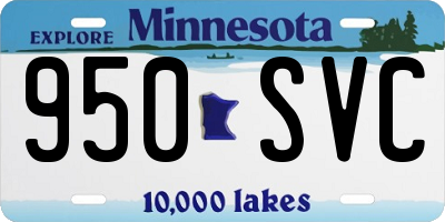 MN license plate 950SVC