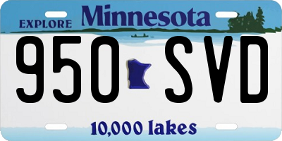 MN license plate 950SVD