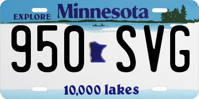 MN license plate 950SVG