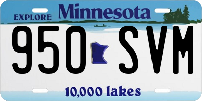 MN license plate 950SVM