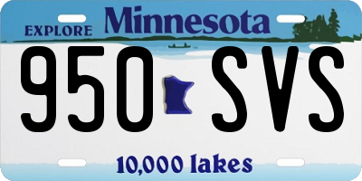 MN license plate 950SVS
