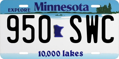 MN license plate 950SWC