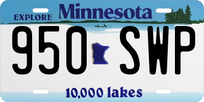 MN license plate 950SWP