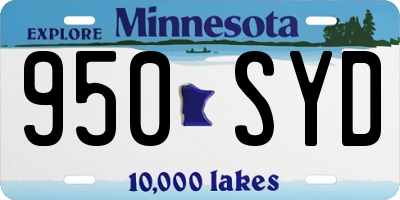 MN license plate 950SYD