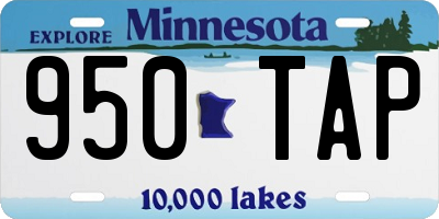 MN license plate 950TAP