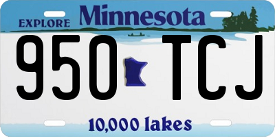 MN license plate 950TCJ