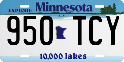 MN license plate 950TCY