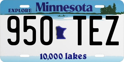 MN license plate 950TEZ