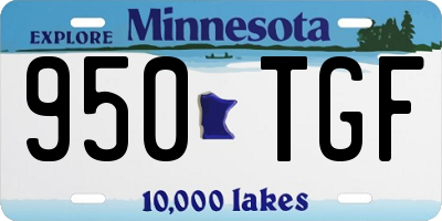 MN license plate 950TGF