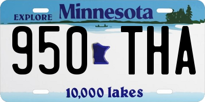 MN license plate 950THA