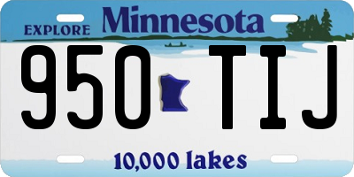 MN license plate 950TIJ