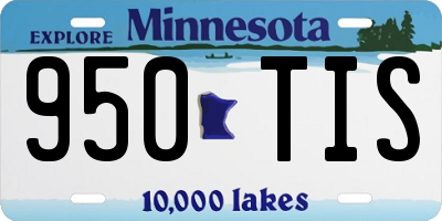 MN license plate 950TIS