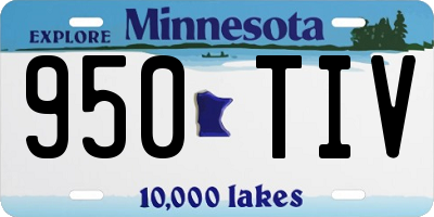 MN license plate 950TIV