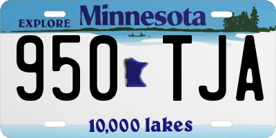 MN license plate 950TJA