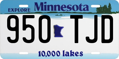 MN license plate 950TJD