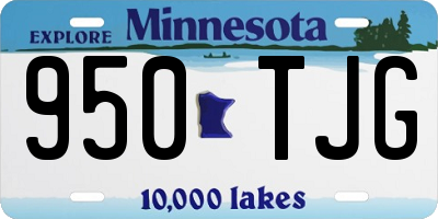 MN license plate 950TJG