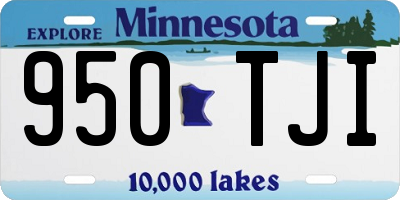 MN license plate 950TJI