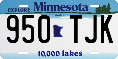 MN license plate 950TJK