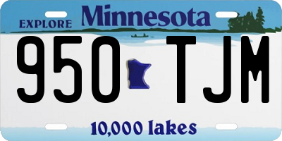 MN license plate 950TJM