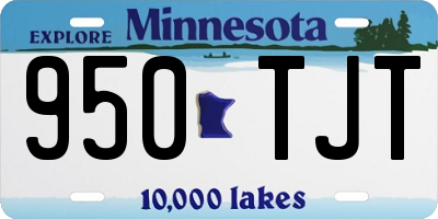 MN license plate 950TJT