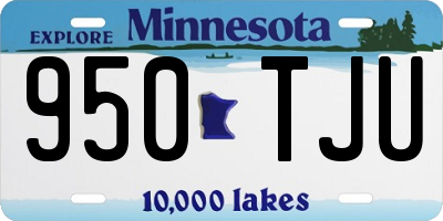 MN license plate 950TJU