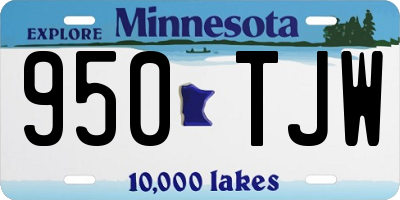MN license plate 950TJW