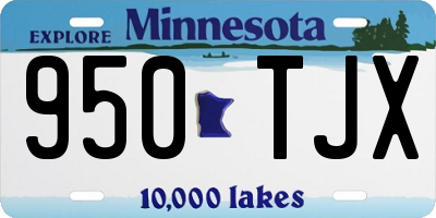 MN license plate 950TJX