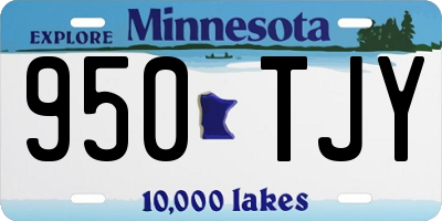 MN license plate 950TJY