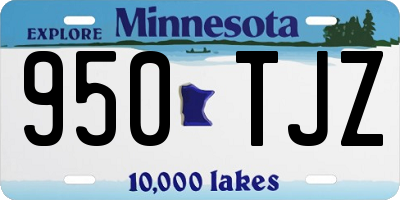 MN license plate 950TJZ
