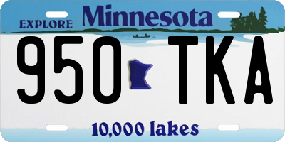 MN license plate 950TKA