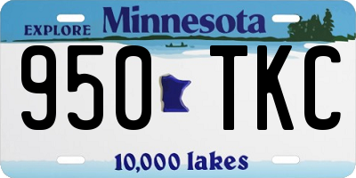 MN license plate 950TKC
