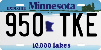 MN license plate 950TKE