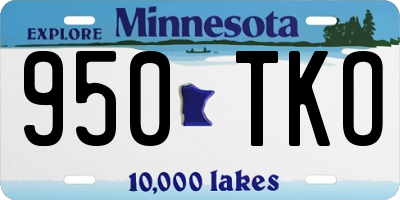 MN license plate 950TKO