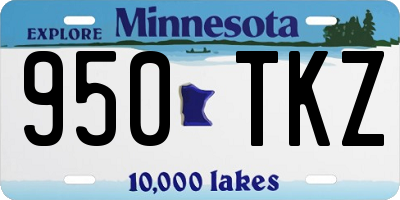MN license plate 950TKZ
