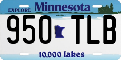MN license plate 950TLB