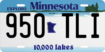 MN license plate 950TLI