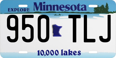 MN license plate 950TLJ