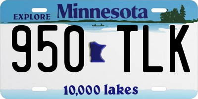 MN license plate 950TLK