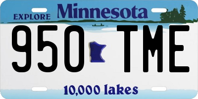 MN license plate 950TME
