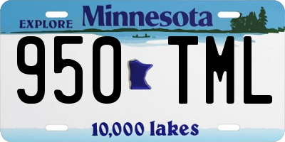 MN license plate 950TML